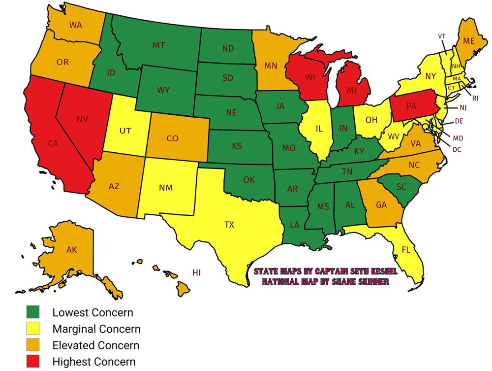 US Election State Map Vote Trend Keshel